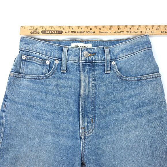 MADEWELL The Perfect Vintage Straight Jean in Kingsbury Wash Knee-Rip 90s Y2K - Picture 3 of 10